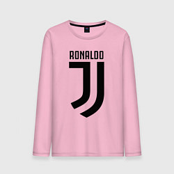 Лонгслив хлопковый мужской Ronaldo CR7 цвета светло-розовый — фото 1