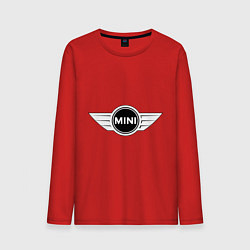 Лонгслив хлопковый мужской MINI logo, цвет: красный