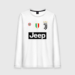 Лонгслив хлопковый мужской FC Juventus цвета белый — фото 1