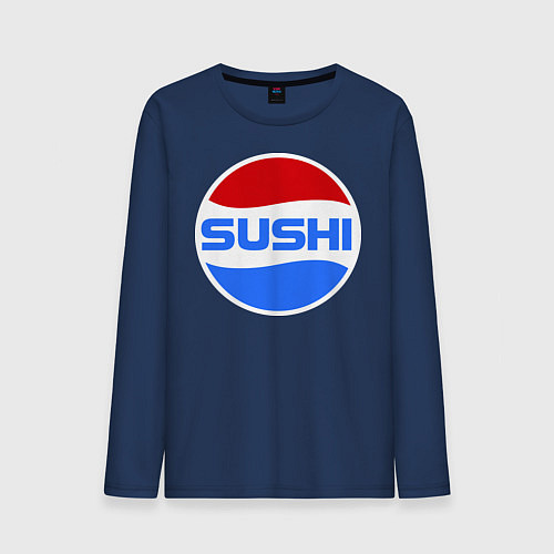 Мужской лонгслив Sushi Pepsi / Тёмно-синий – фото 1