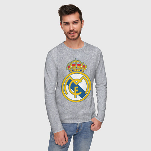 Мужской лонгслив Real Madrid FC / Меланж – фото 3