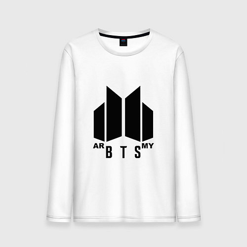 Мужской лонгслив BTS ARMY / Белый – фото 1