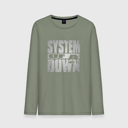 Лонгслив хлопковый мужской System of a Down, цвет: авокадо