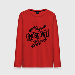 Лонгслив хлопковый мужской Big Moscow Village, цвет: красный