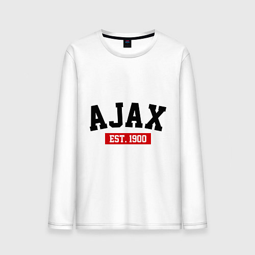 Мужской лонгслив FC Ajax Est. 1900 / Белый – фото 1