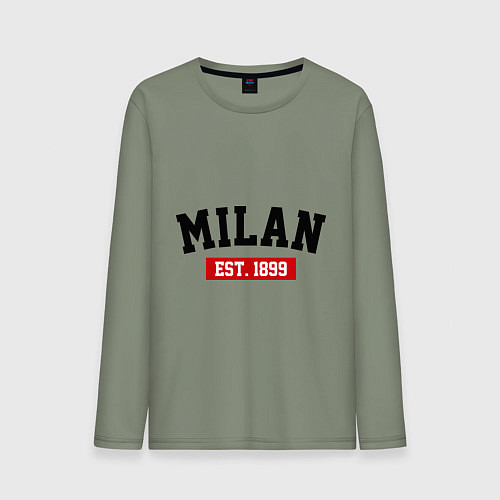 Мужской лонгслив FC Milan Est. 1899 / Авокадо – фото 1