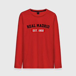 Лонгслив хлопковый мужской FC Real Madrid Est. 1902, цвет: красный