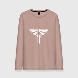 Лонгслив хлопковый мужской Firefly Graffiti, цвет: пыльно-розовый
