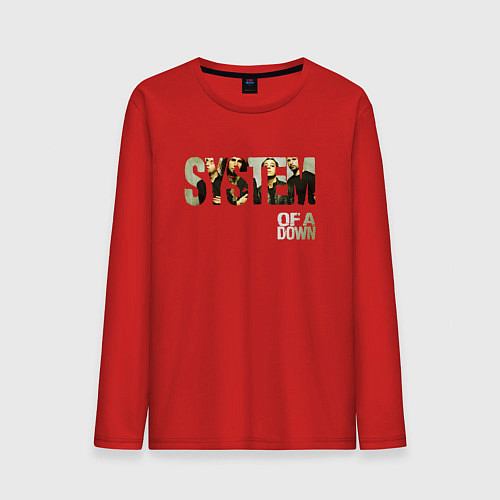 Мужской лонгслив System of a Down / Красный – фото 1