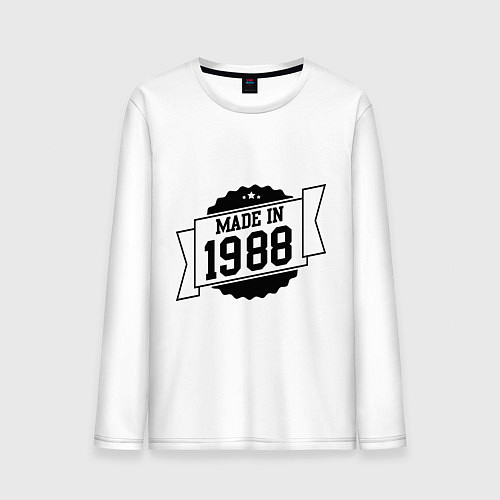 Мужской лонгслив Made in 1988 / Белый – фото 1