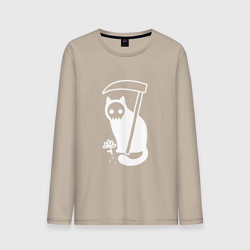 Мужской лонгслив Cat Got Your Soul / Миндальный – фото 1