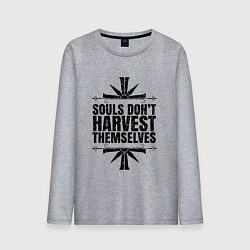 Лонгслив хлопковый мужской Harvest Themselves, цвет: меланж