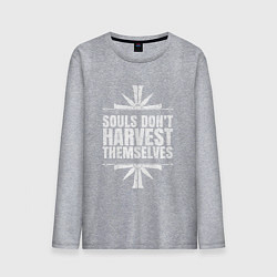 Лонгслив хлопковый мужской Harvest Themselves, цвет: меланж