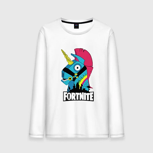 Мужской лонгслив Fortnite Unicorn / Белый – фото 1