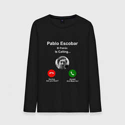 Лонгслив хлопковый мужской Escobar is calling, цвет: черный