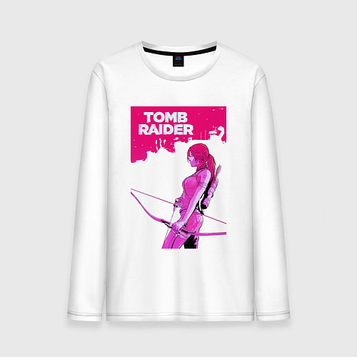 Мужской лонгслив Tomb Raider: Pink Style / Белый – фото 1