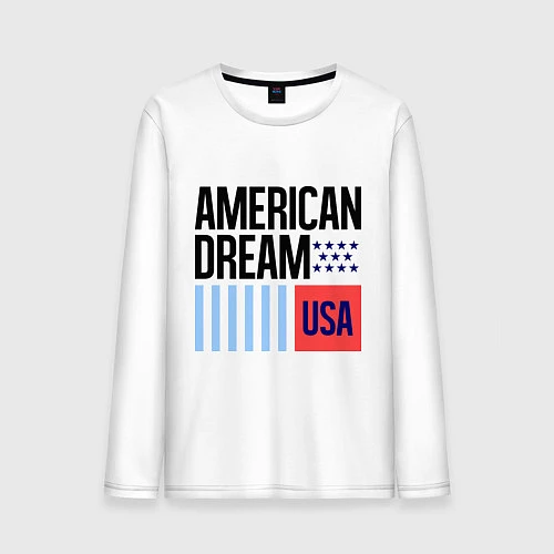 Мужской лонгслив American Dream / Белый – фото 1