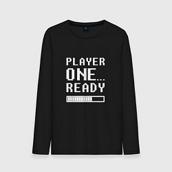 Лонгслив хлопковый мужской Ready Player One Loading, цвет: черный