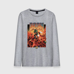 Лонгслив хлопковый мужской DOOM id, цвет: меланж