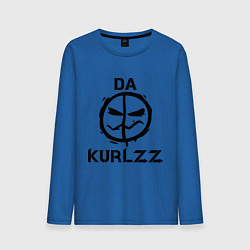 Лонгслив хлопковый мужской HU: Da Kurlzz цвета синий — фото 1
