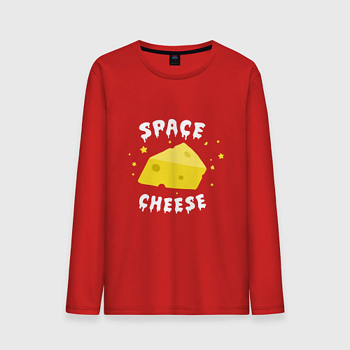 Мужской лонгслив Space Cheese / Красный – фото 1