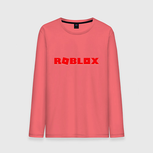 Мужской лонгслив Roblox Logo / Коралловый – фото 1