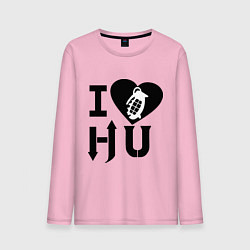 Мужской лонгслив I love HU