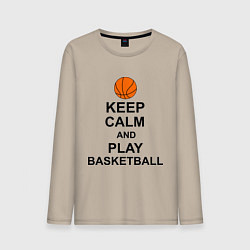 Мужской лонгслив Keep Calm & Play Basketball