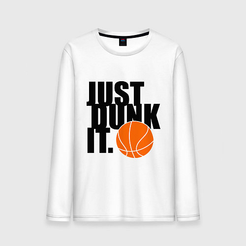 Мужской лонгслив Just dunk it / Белый – фото 1