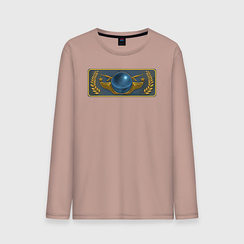 Мужской лонгслив Global Elite Rank CS / Пыльно-розовый – фото 1