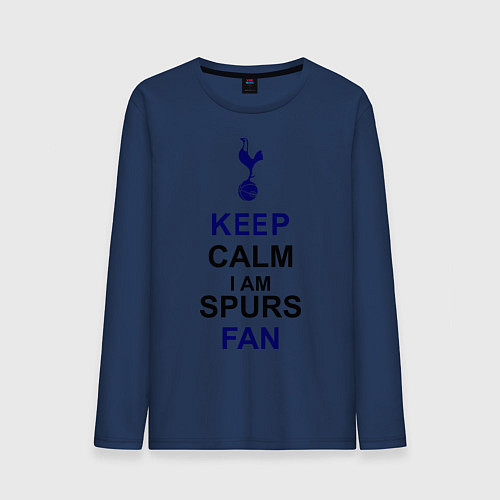 Мужской лонгслив Keep Calm & Spurs fan / Тёмно-синий – фото 1