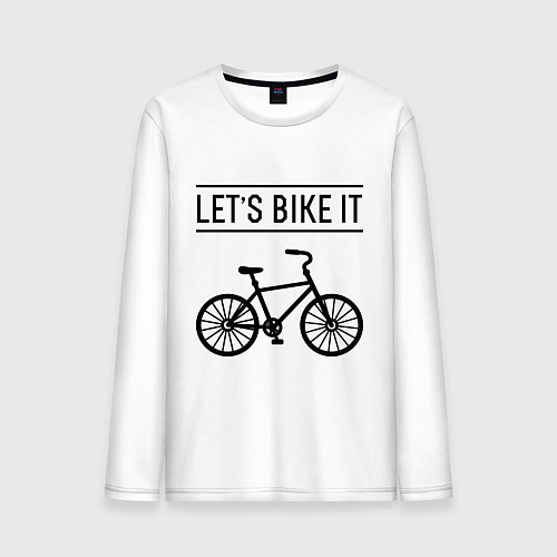 Мужской лонгслив Lets bike it / Белый – фото 1