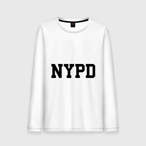 Мужской лонгслив NYPD / Белый – фото 1