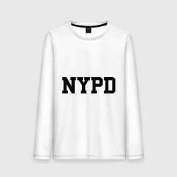 Лонгслив хлопковый мужской NYPD, цвет: белый