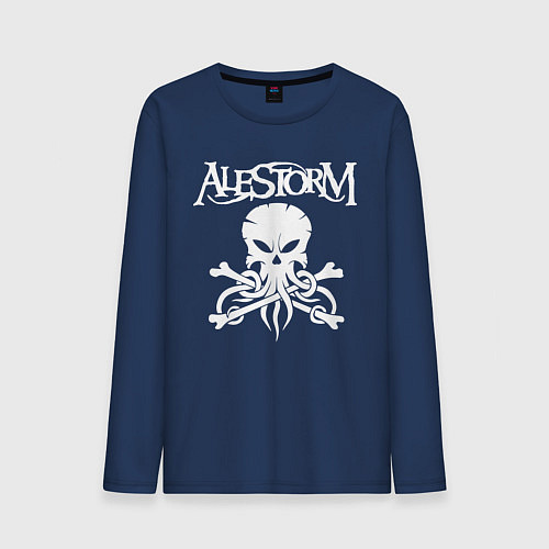 Мужской лонгслив Alestorm: Octopus Skull / Тёмно-синий – фото 1