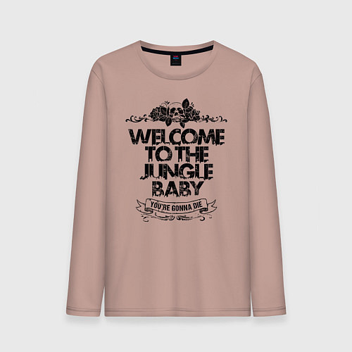 Мужской лонгслив Welcome to the Jungle / Пыльно-розовый – фото 1