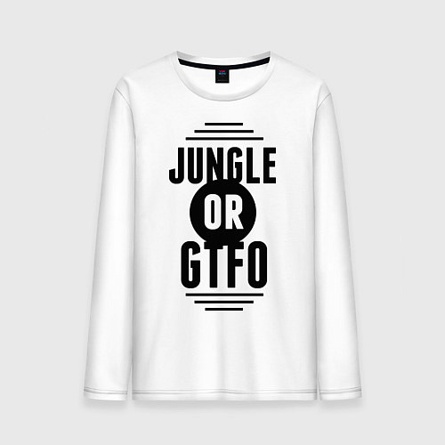 Мужской лонгслив Jungle or GTFO / Белый – фото 1