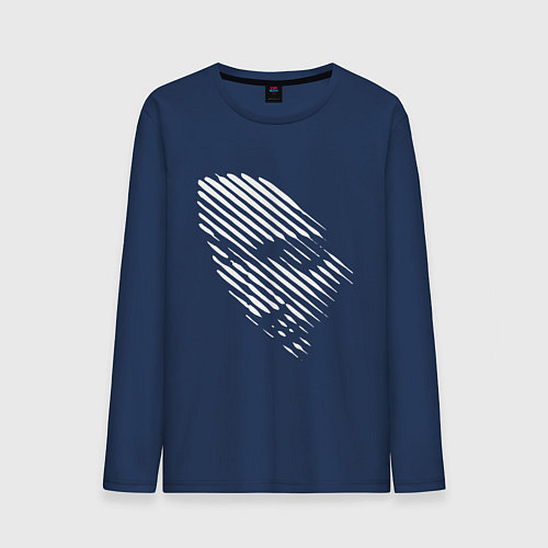 Мужской лонгслив Женское лицо / Тёмно-синий – фото 1