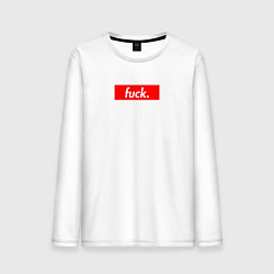 Лонгслив хлопковый мужской Fuck Supreme, цвет: белый