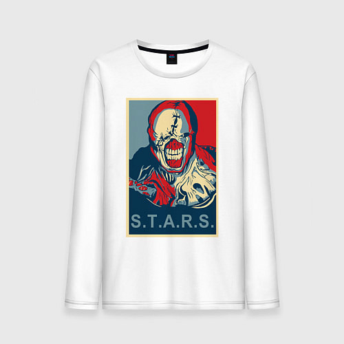 Мужской лонгслив STARS / Белый – фото 1