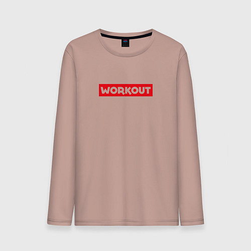 Мужской лонгслив Obey workout / Пыльно-розовый – фото 1