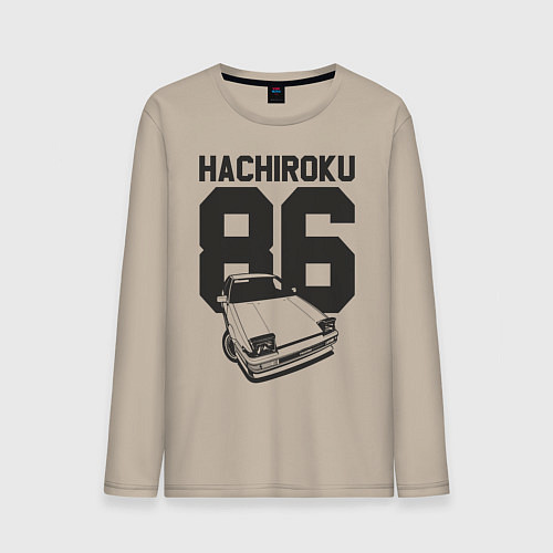 Мужской лонгслив Toyota AE86 Hachiroku / Миндальный – фото 1