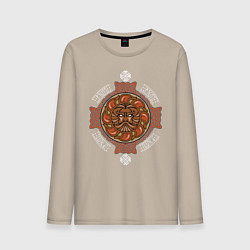 Лонгслив хлопковый мужской РУСИЧ, цвет: миндальный