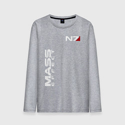 Лонгслив хлопковый мужской MASS EFFECT N7, цвет: меланж