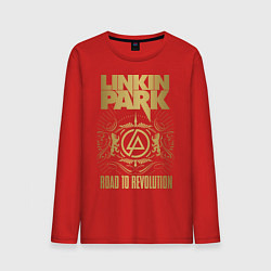 Лонгслив хлопковый мужской Linkin Park: Road to Revolution, цвет: красный
