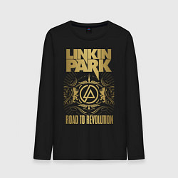 Лонгслив хлопковый мужской Linkin Park: Road to Revolution, цвет: черный