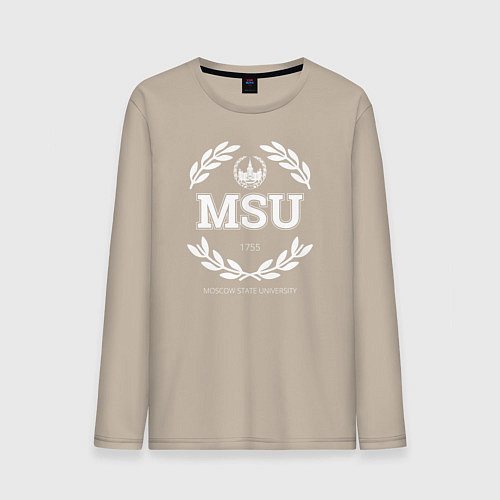 Мужской лонгслив MSU / Миндальный – фото 1