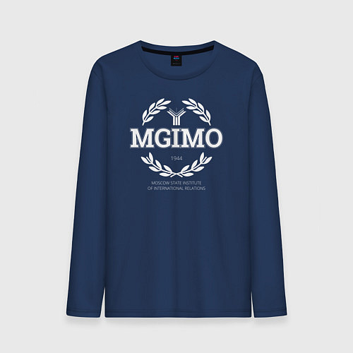 Мужской лонгслив MGIMO / Тёмно-синий – фото 1