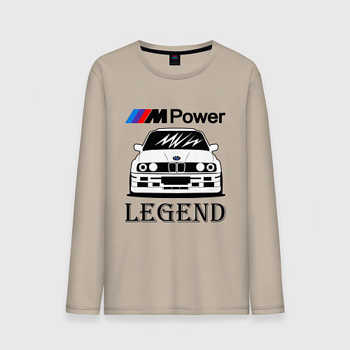 Мужской лонгслив BMW Power LEGEND / Миндальный – фото 1