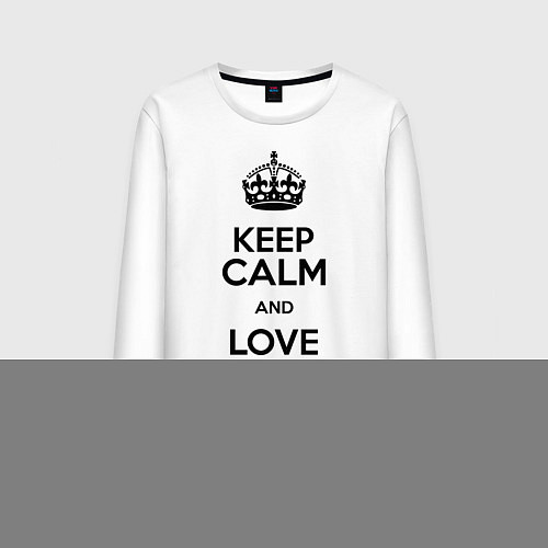 Мужской лонгслив Keep Calm & Love Liam Payne / Белый – фото 1